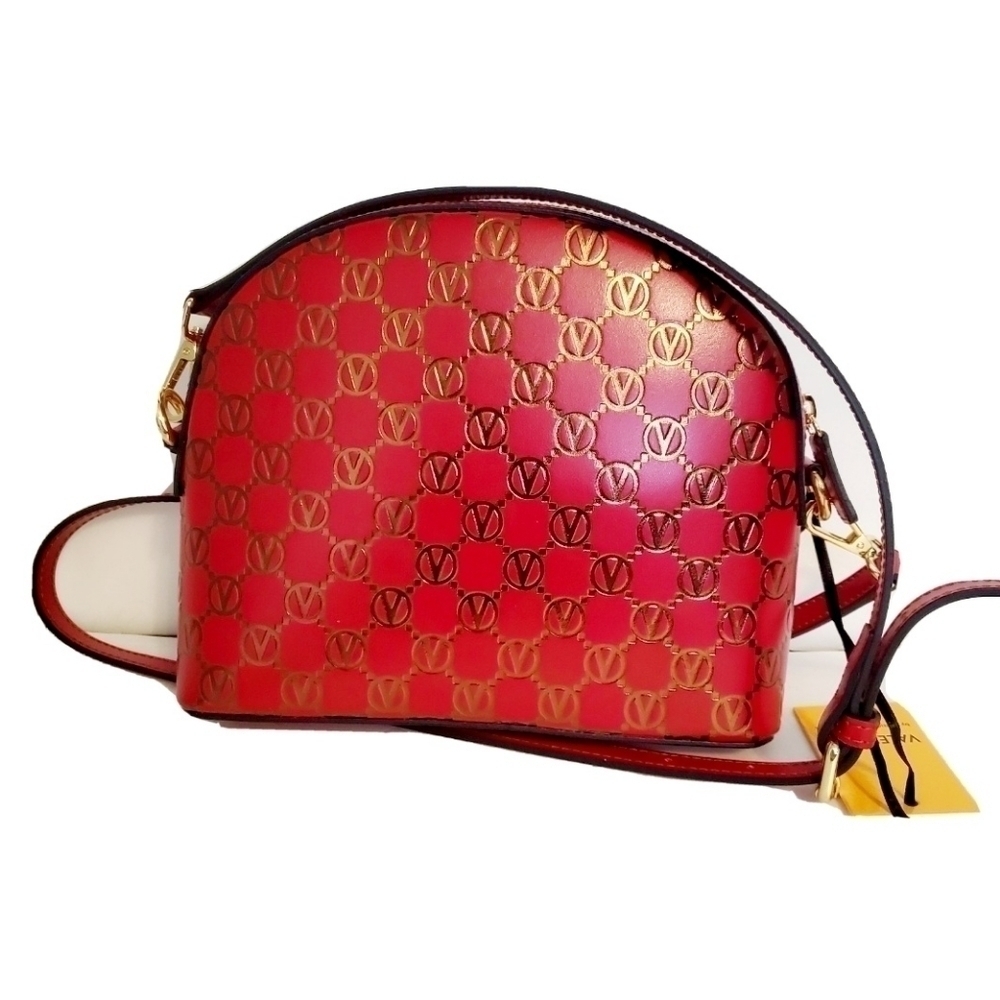 NWT VALENTINO BY MARIO VALENTINO Diana Monogram Leather Domed Crossbody … - Picture 2 of 8